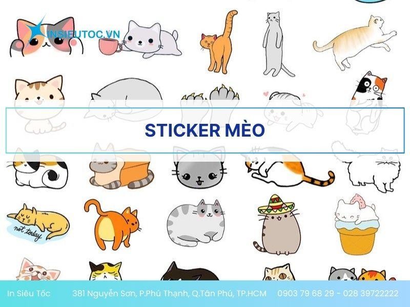 Sticker mèo đang được ưa chuộng Sticker mèo đang được ưa chuộng