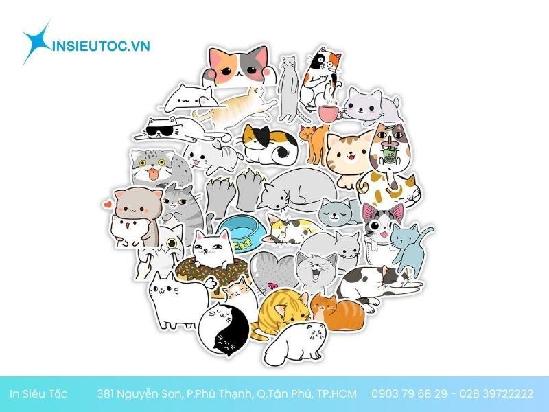 Đa dạng mẫu các sticker mèo Đa dạng mẫu các sticker mèo