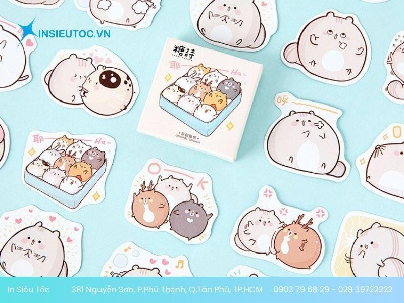 Mẫu sticker hình mèo ú Mẫu sticker hình mèo ú