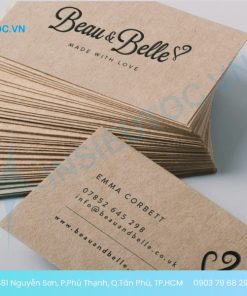 in danh thiếp giấy kraft giá rẻ
