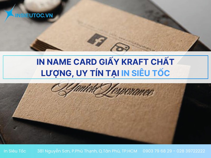 in name card giấy kraft
