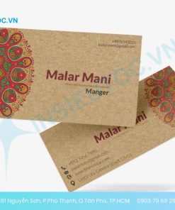 in card visit giấy kraft