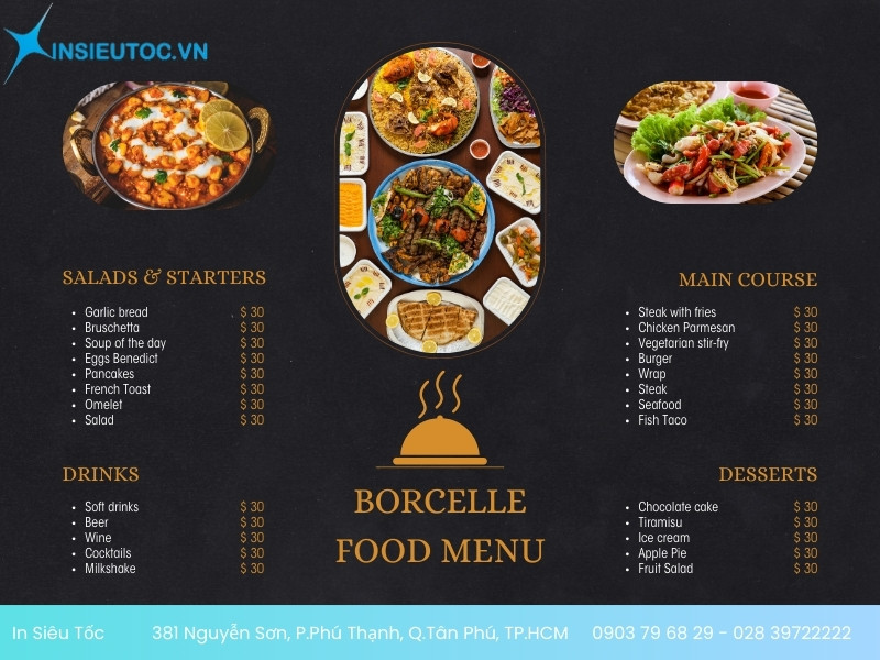 in thực đơn tại tphcm in thực đơn tại tphcm