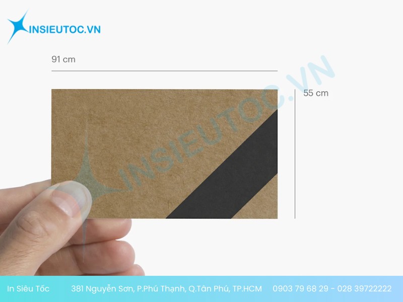 in card visit giấy kraft