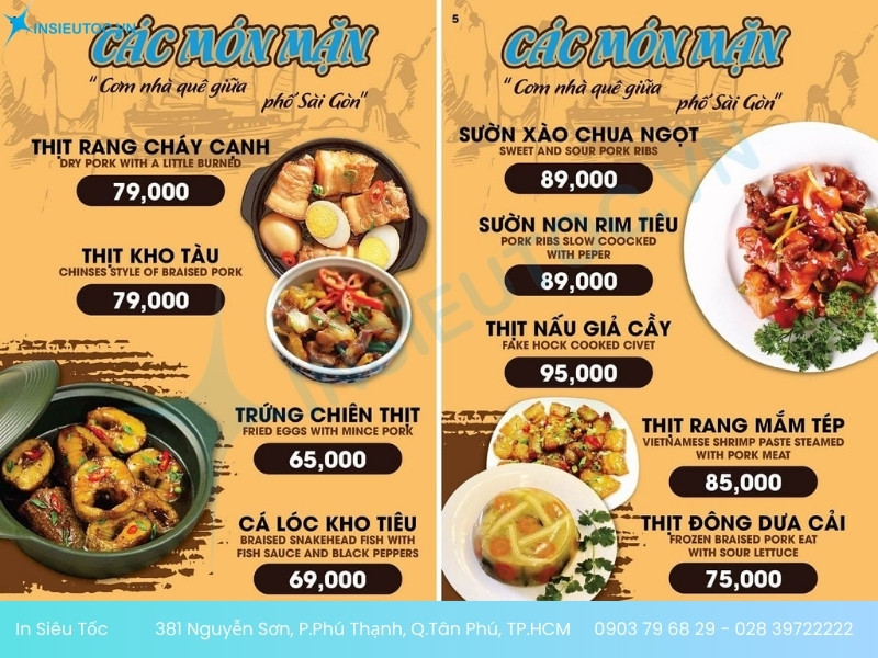 mẫu in menu thực đơn mẫu in menu thực đơn