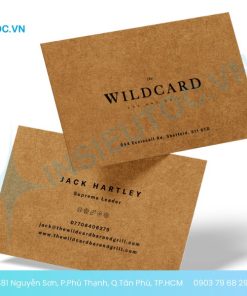 in card visit giấy kraft