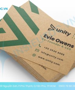 in name card giấy kraft chất lượng