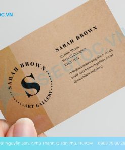 in name card giấy kraft chất lượng