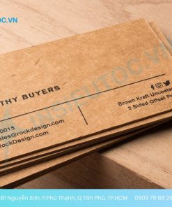 in card visit giấy kraft