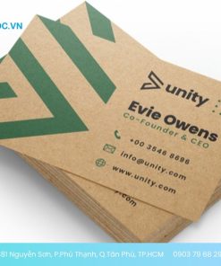 in card visit giấy kraft