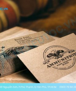 in card visit giấy kraft