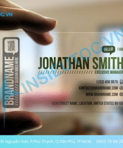 in card visit nhựa