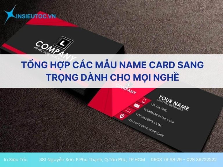 Tổng hợp các mẫu name card sang trọng dành cho mọi nghề