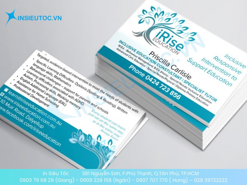 Name Card cho trung tâm phát triển kỹ năng cho trẻ đặc biệt