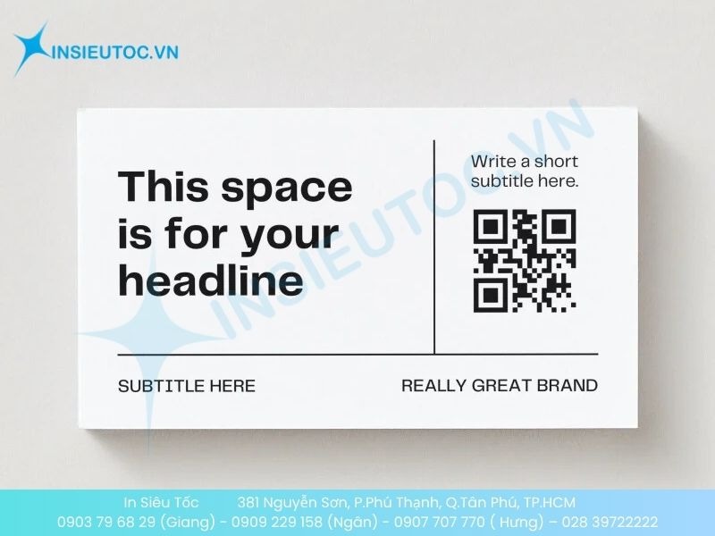 Mẫu card visit giấy Kraft đơn giản