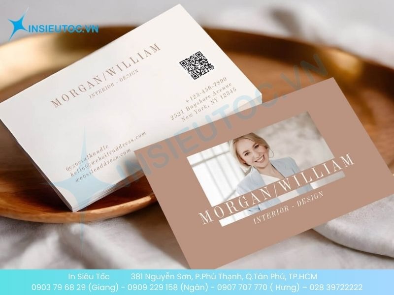 Mẫu card visit giấy Couche ngành thiết kế thời trang