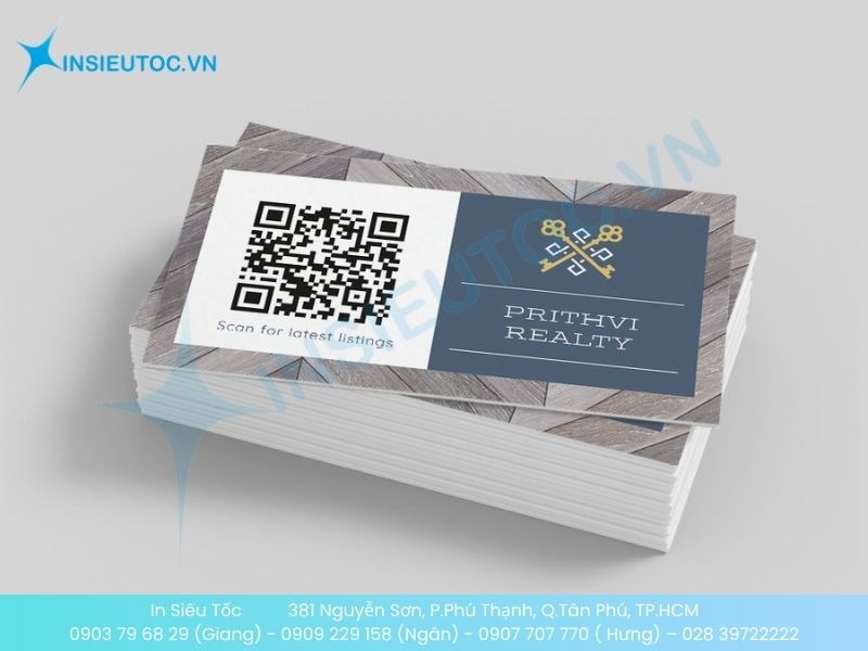 Mẫu card visit giấy Couche tối giản