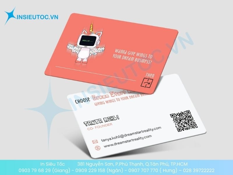 Mẫu card visit giấy Couche trung tâm phát triển cho trẻ