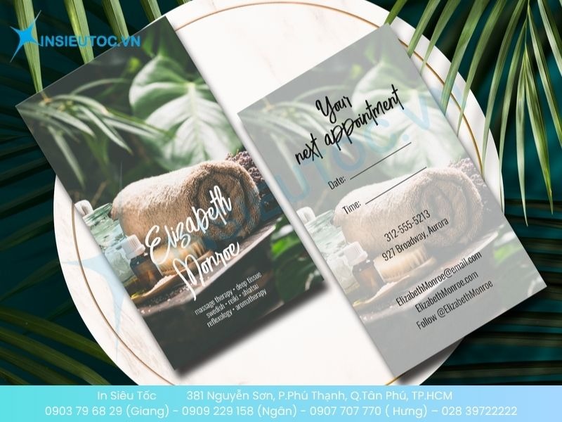 Mẫu thẻ tối giản với phông chữ không chân