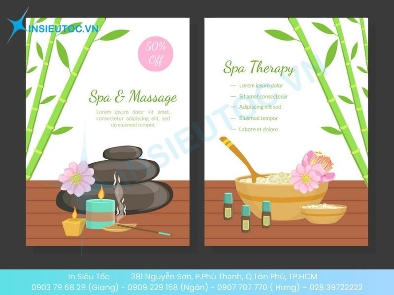 Mẫu thẻ spa gần gũi, nhẹ nhàng