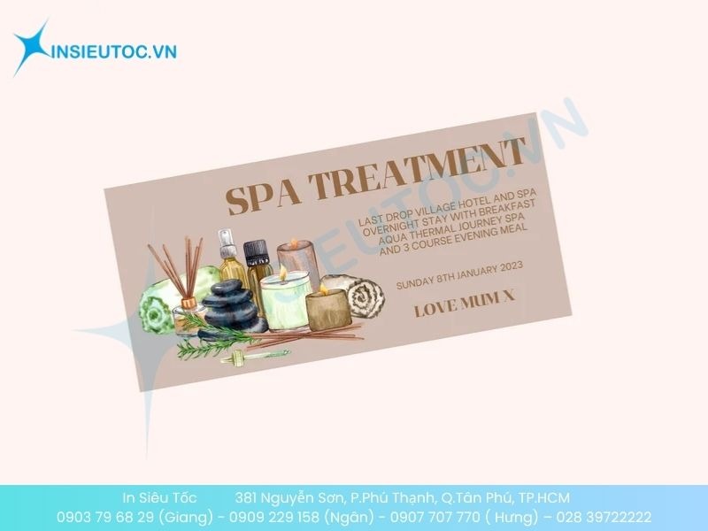 Mẫu cho spa thư giãn đơn giản