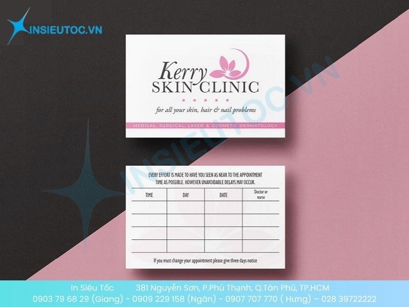 Mẫu thẻ nhắc hẹn tối giản