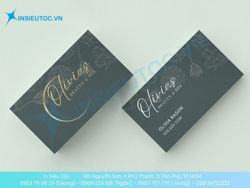 Mẫu card spa cao cấp trên nền giấy mỹ thuật