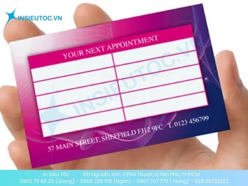 Mẫu card nhắc hẹn cho Spa cao cấp