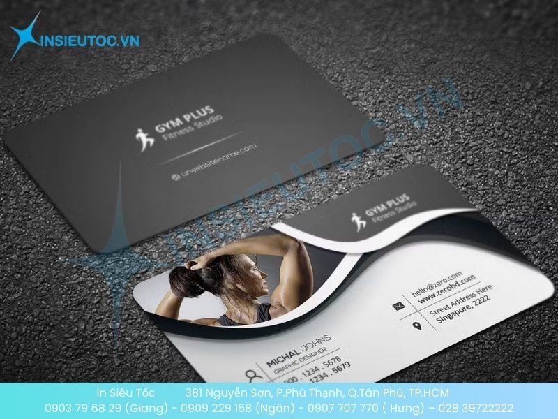 Mẫu card ấn tượng cho phòng gym
