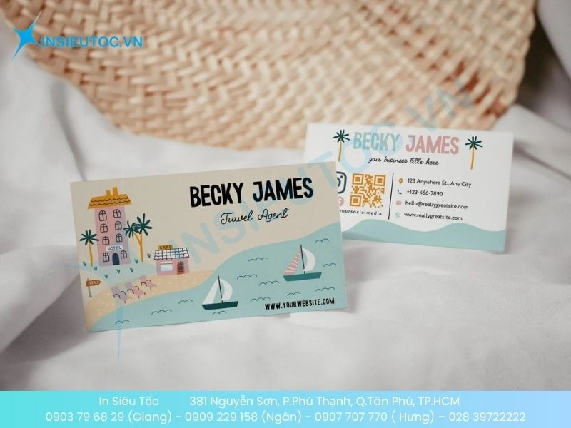 Mẫu card thu hút cho resort ven biển