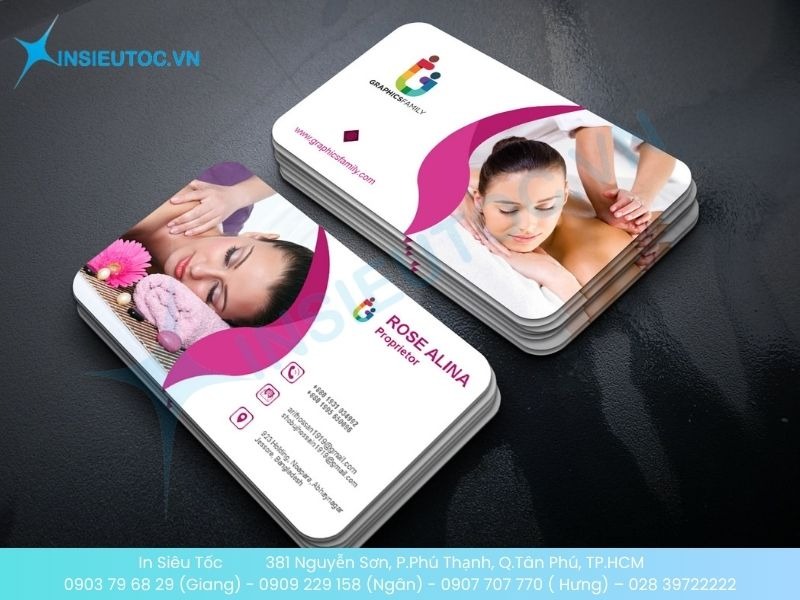 Mẫu card phổ biến cho spa