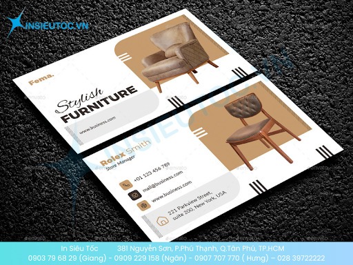 Mẫu card cho shop bán nội thất