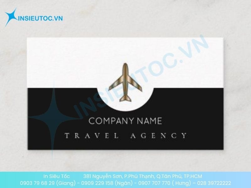 Mẫu card visit đại lý vé máy bay thiết kế độc đáo