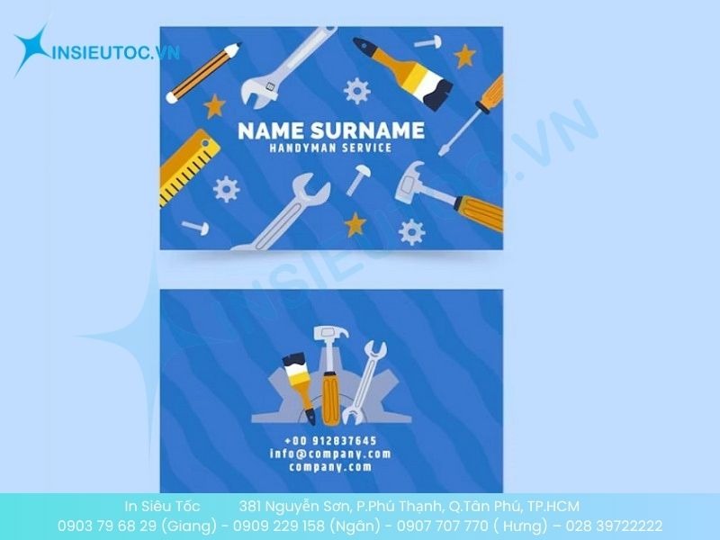 Mẫu card sử dụng icon dễ nhận diện cho khách hàng