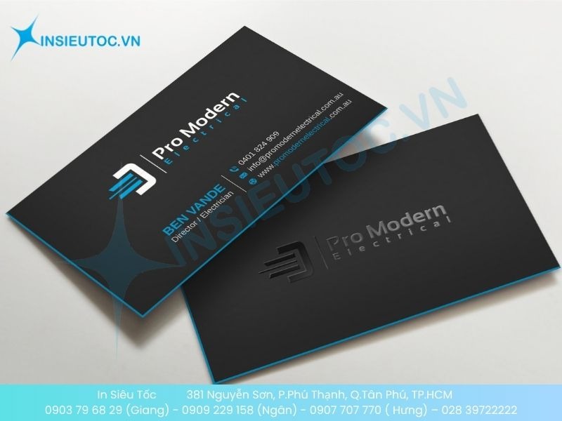 Mẫu card visit có hiệu ứng phủ UV định vị