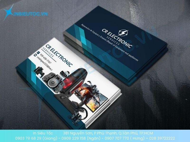 Mẫu card dịch vụ bảo dưỡng các thiết bị điện