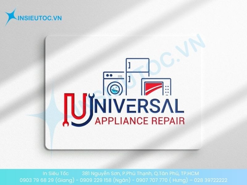 Mẫu card visit điện nước nhựa PVC bo góc chuyên nghiệp