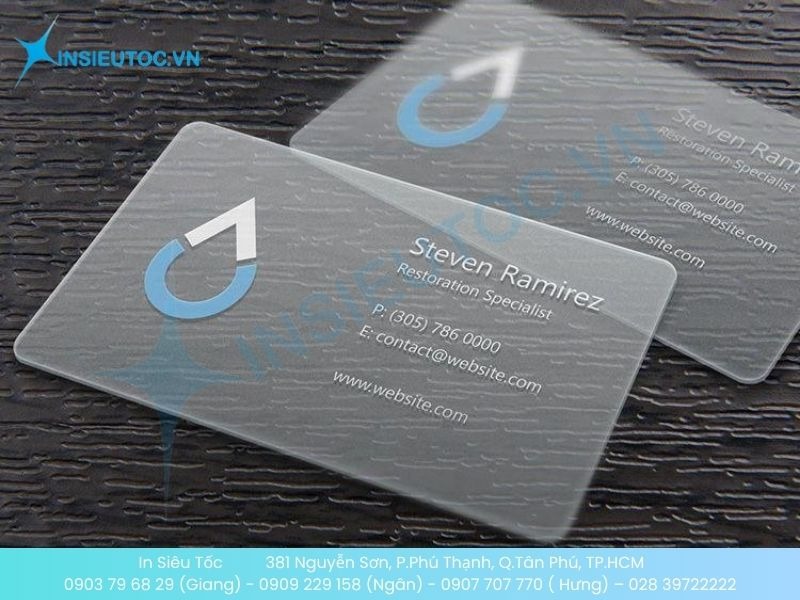 Mẫu card PVC bền bỉ cho công ty điện nước