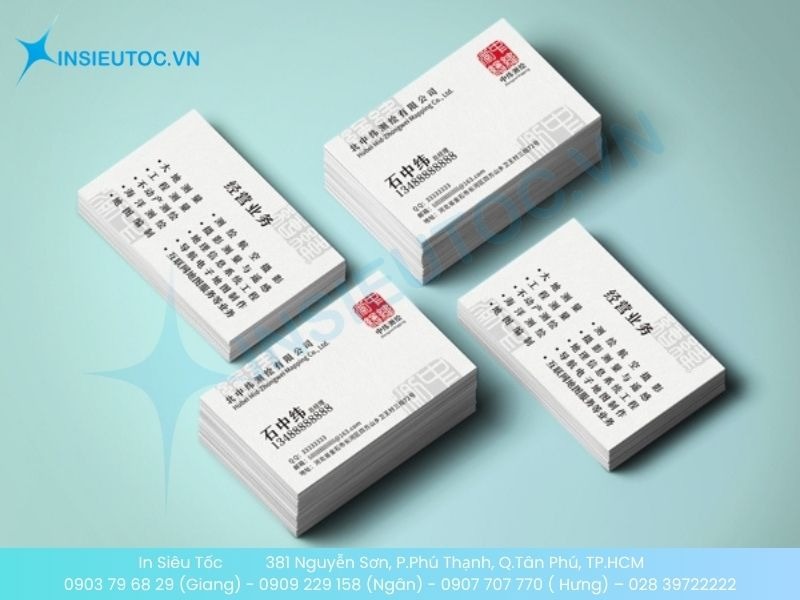 Mẫu card visit Đông y có con dấu triện