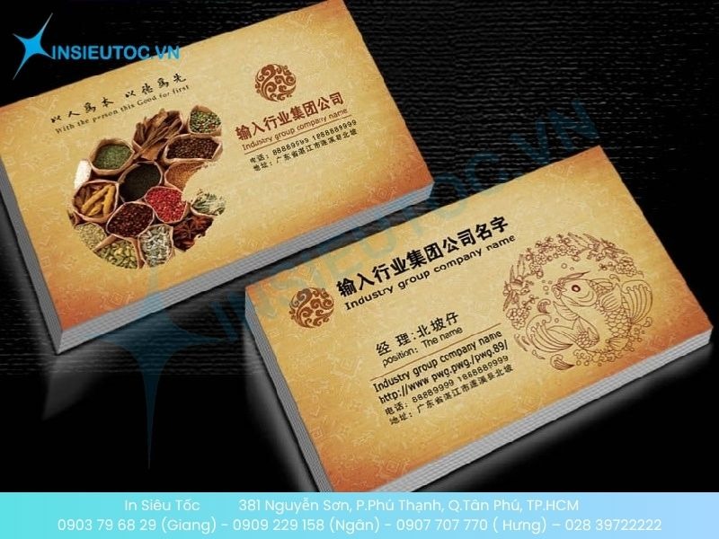 Mẫu card visit Đông y mộc mạc