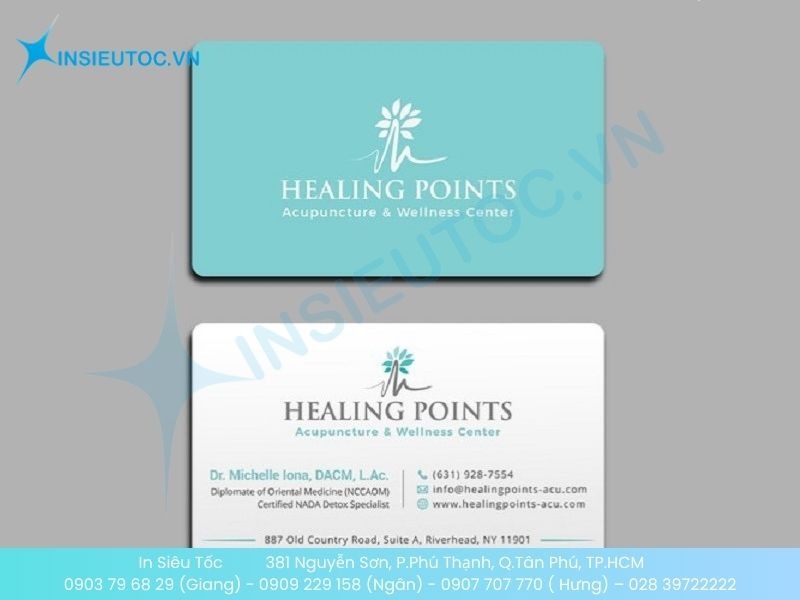 Mẫu card visit Đông y đơn giản