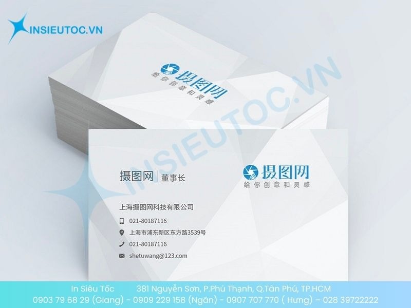 Mẫu card visit Đông y với hình khối hiện đại