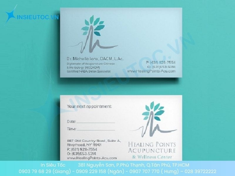 Mẫu card visit Đông y tối giản, gần gũi