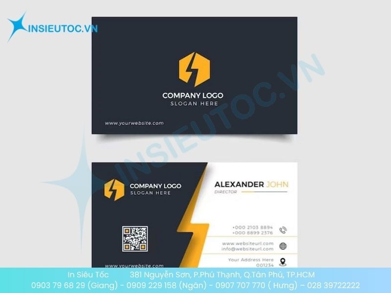 Mẫu card visit giám đốc với mã QR