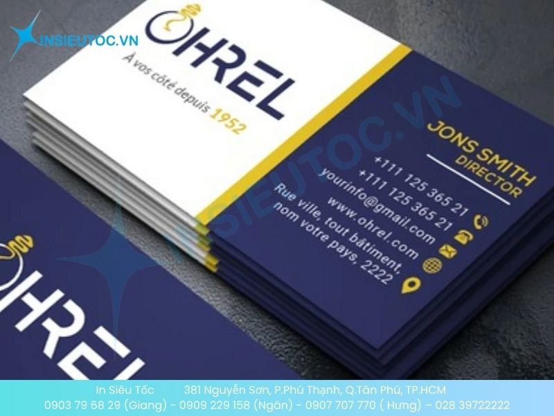 Mẫu card visit giám đốc cổ điển đơn giản