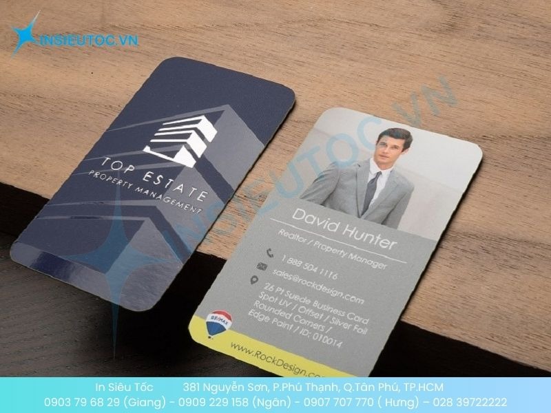 Mẫu name card bất động sản đứng đặc biệt