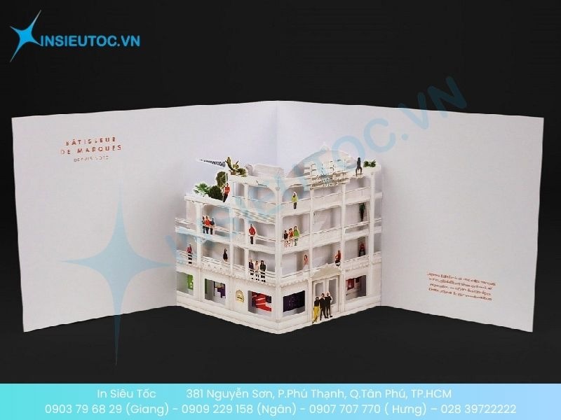 Mẫu card visit kiến trúc sư chuyên nghiệp với mô hình 3D