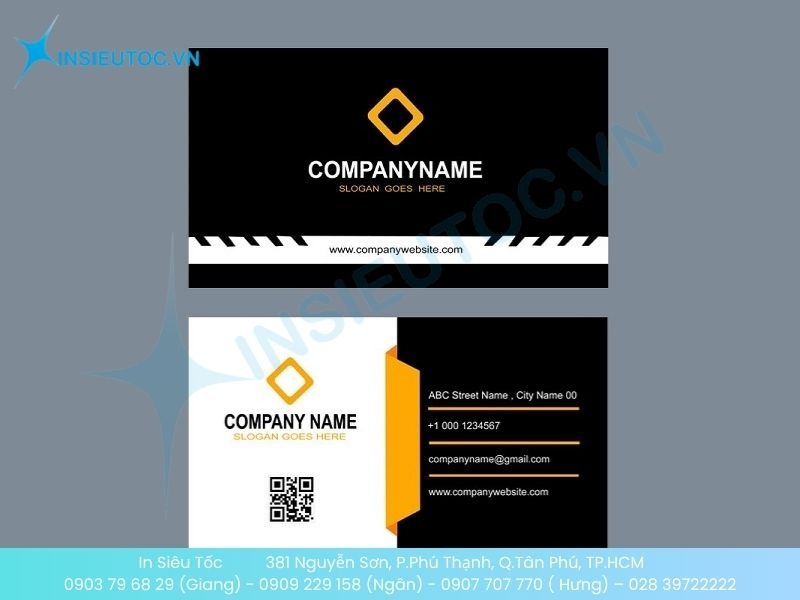 Mẫu card visit kiến trúc sư chuyên nghiệp với mã QR tiện lợi