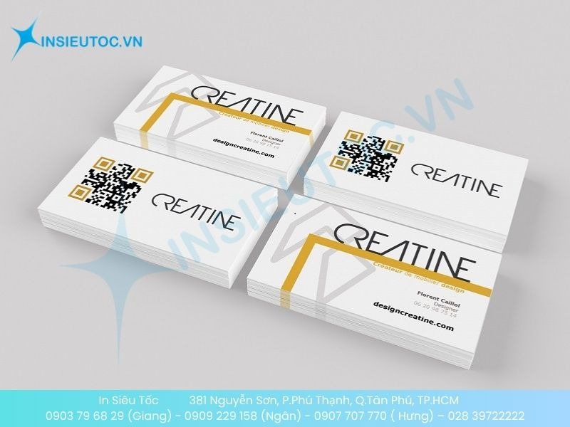 Mẫu card visit kiến trúc sư đơn giản, chứa nhiều thông tin qua mã QR