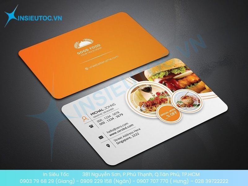 Mẫu card visit dành cho nhà hàng phong cách truyền thống